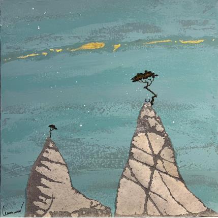 Gemälde Main dans la main n° A285 von Lemonnier  | Gemälde Materialismus Acryl, Zinc Landschaften