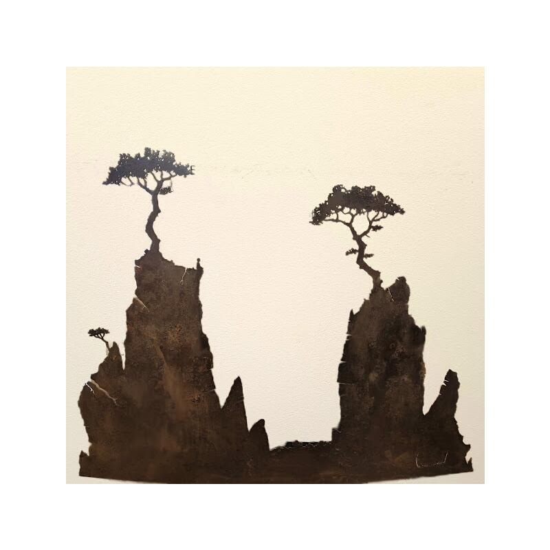 Sculpture Funambule 6/8 par Lemonnier  | Sculpture Figuratif Paysages Métal