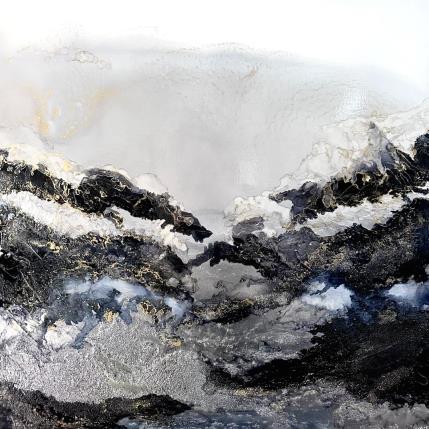 Peinture poesie des brumes par Depaire Silvia | Tableau Abstrait Acrylique Minimaliste, Noir & blanc, Paysages
