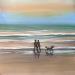 Painting Entre chien et loup by Alice Roy | Painting Figurative Landscapes Marine Acrylic