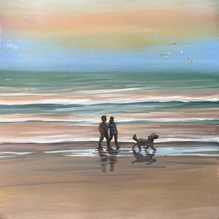 Peinture Entre chien et loup par Alice Roy | Tableau Figuratif Acrylique Marine, Paysages