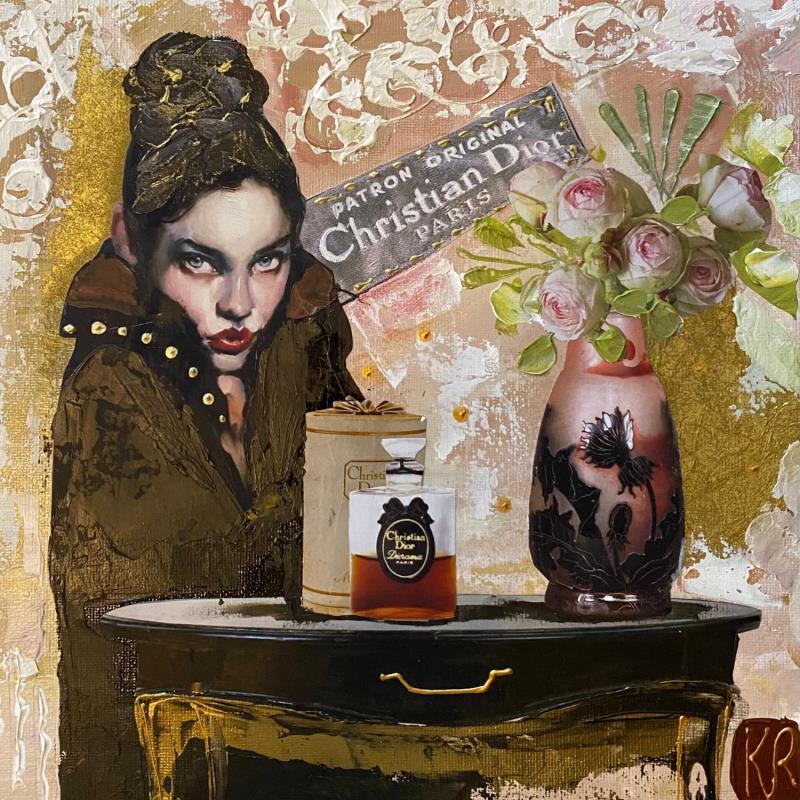 Pintura Tes essences  por Romanelli Karine | Pintura Figurativo Retrato Mode Life style Acrílico Collage Posca Pastel Papel