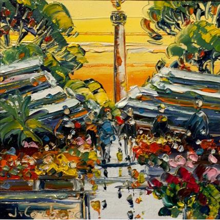 Gemälde Marché à la Bastille von Corbière Liisa | Gemälde Figurativ Öl Landschaften