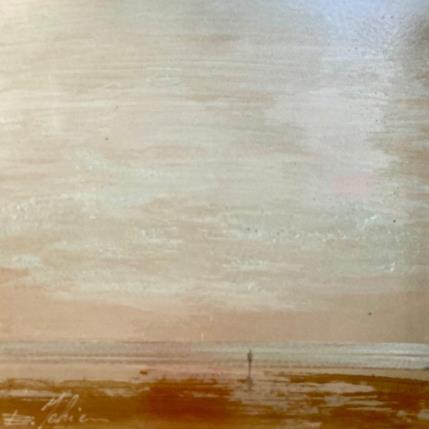 Peinture Devant la mer 2 par Mahieu Bertrand | Tableau Figuratif Métal Marine, Paysages