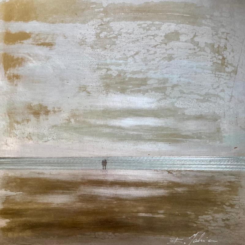 Peinture Couple à Portiragnes  par Mahieu Bertrand | Tableau Figuratif Paysages Marine Métal