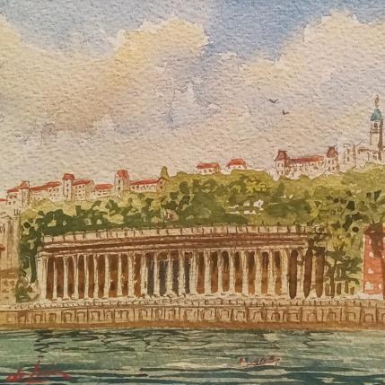 Painting Promenade en bateau by De León Lévi Marcelo | Painting Figurative Watercolor Urban