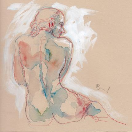 Painting Alice Blues by Brunel Sébastien | Painting Figurative Watercolor Nude, Pop icons