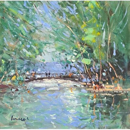 Peinture Le pont par Greco Salvatore | Tableau Figuratif Huile