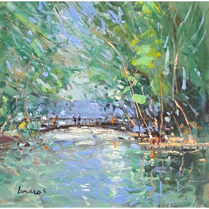 Peinture Le pont par Greco Salvatore | Tableau Figuratif Huile