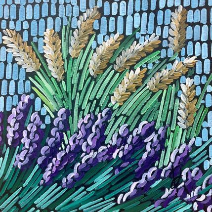 Painting rye and lavender by Dmitrieva Daria | Painting Impressionism Acrylic Nature, Pop icons
