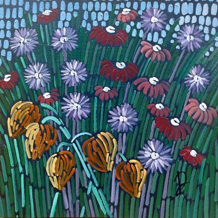 Painting philosycus and daisies by Dmitrieva Daria | Painting Impressionism Acrylic Nature, Pop icons