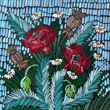 Painting two poppies by Dmitrieva Daria | Painting Impressionism Acrylic Nature