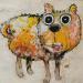 Peinture Multicolore par Maury Hervé | Tableau Art Singulier Animaux