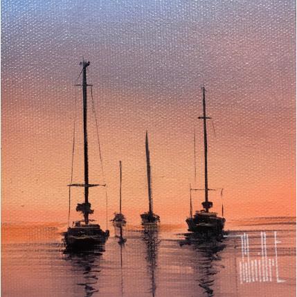 Painting Mouillage au crépuscule by Guillet Jerome | Painting