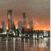 Painting Le jour se lève by Guillet Jerome | Painting Figurative Urban Oil