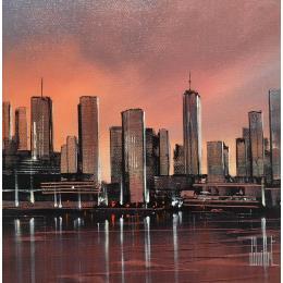 Painting Horizon d'or et de verre by Guillet Jerome | Painting