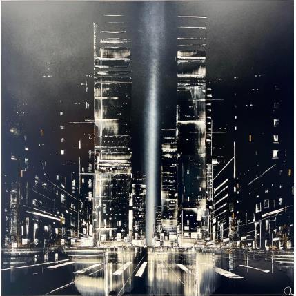 Peinture We own the night par Rey Julien | Tableau Figuratif Feuille d'or