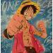 Painting Luffy by Lemoine Mael | Painting Pop-art Pop icons Graffiti Acrylic