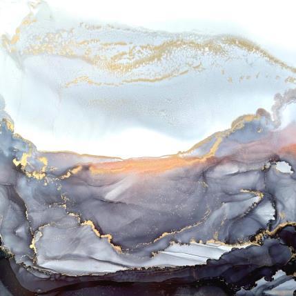 Painting Poésie givrée 2064 by Depaire Silvia | Painting Abstract Acrylic Black & White, Landscapes, Minimalist