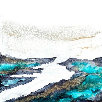 Painting 1291 Poésie givrée by Depaire Silvia | Painting Abstract Acrylic Landscapes, Marine, Minimalist