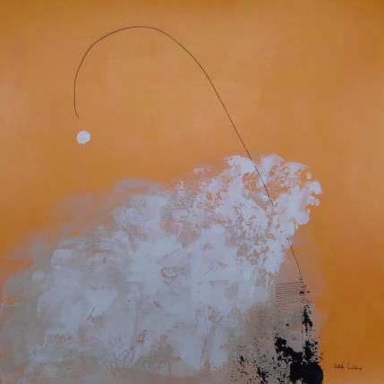 Peinture abstract yellow D 93 par Wilms Hilde | Tableau Abstrait Acrylique, Collage