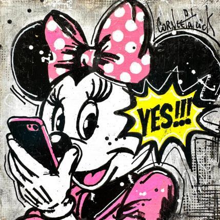 Painting Minnie Mouse, yes by Cornée Patrick | Painting Pop-art Graffiti, Oil Child, Cinema, Pop icons