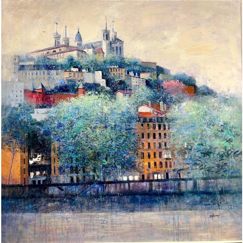 Painting Et passe le fleuve by De Norroy Georges Emile | Painting Figurative Urban Oil