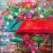 Peinture Café  par Solveiga | Tableau Impressionnisme Urbain Scènes de vie Architecture Huile Acrylique
