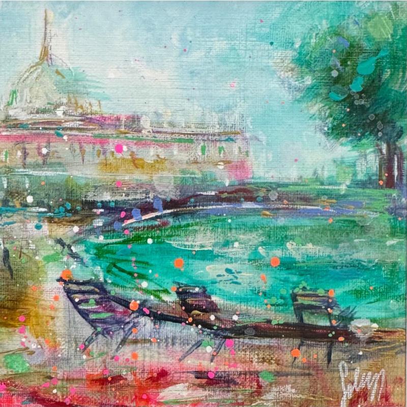 Peinture Jardin du Luxembourg par Solveiga | Tableau Acrylique
