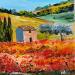 Peinture Un cabanon dans les vignes par Rey Ewa | Tableau Figuratif Paysages Acrylique