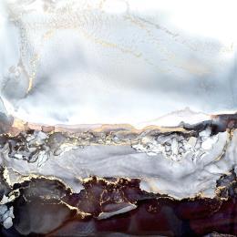 Painting Poésie minérale 2061 by Depaire Silvia | Painting Abstract Acrylic Black & White, Landscapes, Minimalist