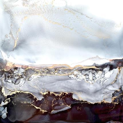 Peinture Poésie minérale 2061 par Depaire Silvia | Tableau Abstrait Acrylique Minimaliste, Noir & blanc, Paysages