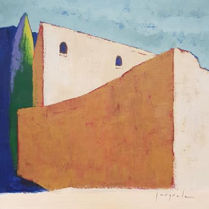 Painting Milieu d'après-midi by Pasquale | Painting Figurative Acrylic Architecture, Landscapes, Nature