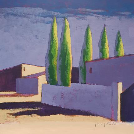 Gemälde Le matin von Pasquale | Gemälde Figurativ Acryl Architektur, Landschaften, Natur