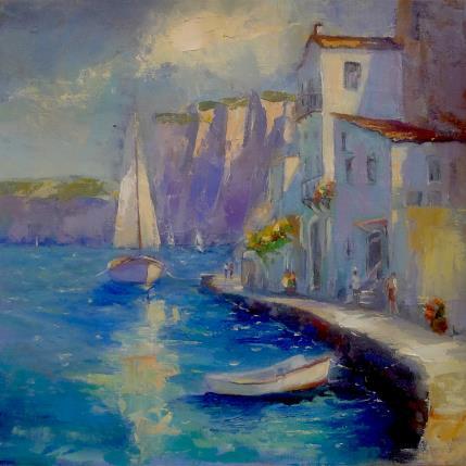 Painting F4011 Matin Méditerranéen by Malynovska Iryna | Painting Impressionism Oil Landscapes