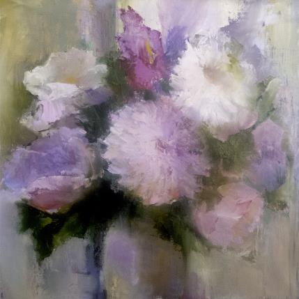 Painting F4010 Poésie pivoine by Malynovska Iryna | Painting Impressionism Oil Nature