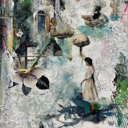 Painting The Sweet Dream by Bergeron Marie-Josée | Painting Surrealism Acrylic, Gluing, Oil