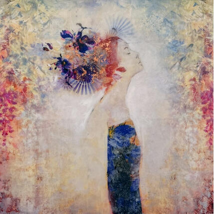 Painting Marta Sonadora by Bofill Laura | Painting Figurative Acrylic, Resin Portrait