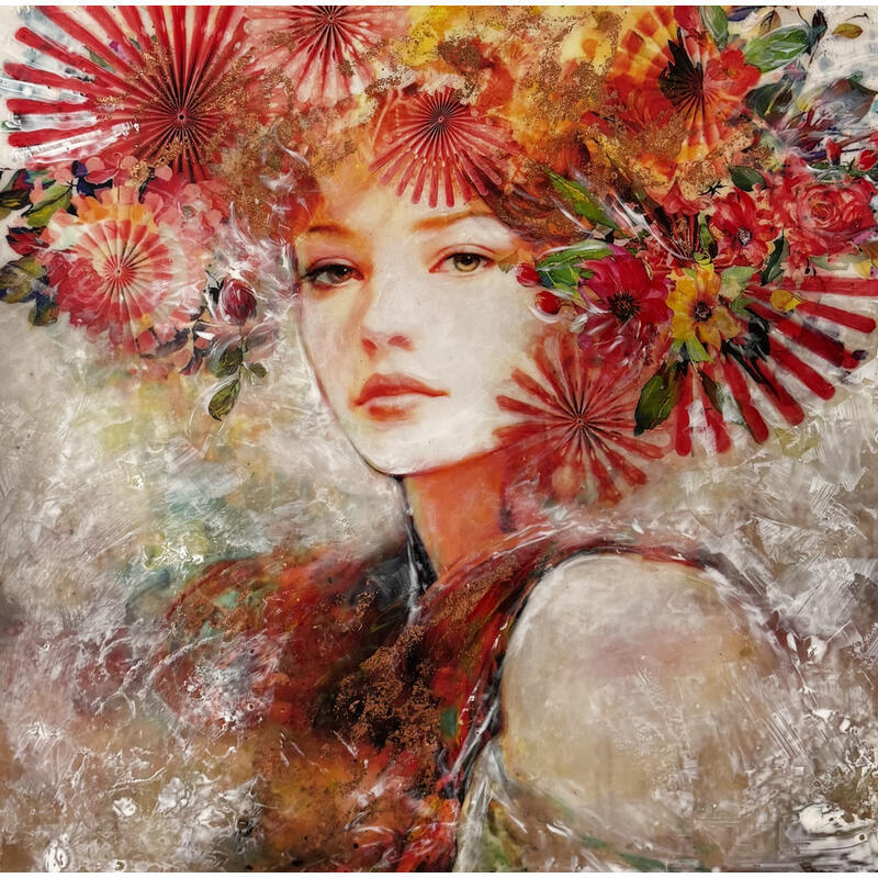 Painting La Lola III by Bofill Laura | Painting Figurative Portrait Acrylic Resin