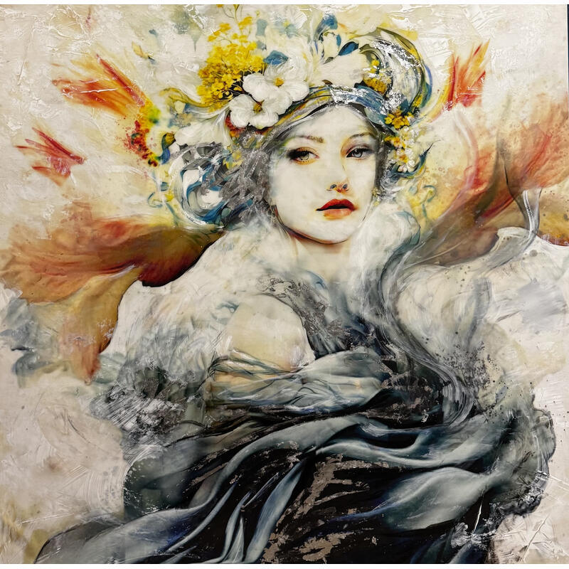 Painting La Lola II by Bofill Laura | Painting Figurative Portrait Acrylic Resin