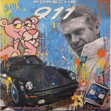 Painting Silver Grey Steve by Novarino Fabien | Painting Pop-art Pop icons