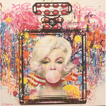Painting Marilyn number five by Novarino Fabien | Painting Pop-art Pop icons