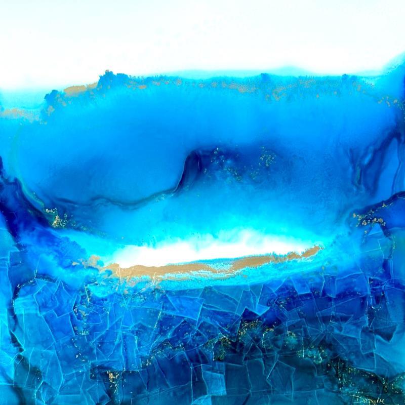 Painting 50x50 Poésie Marine 1662 by Depaire Silvia | Painting Abstract Landscapes Marine Acrylic