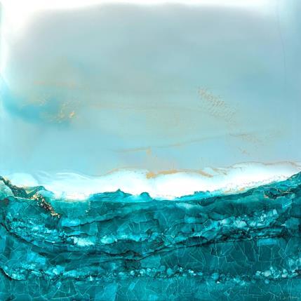 Gemälde 80x80 Poésie Givrée 1956 von Depaire Silvia | Gemälde Abstrakt Acryl Landschaften, Marine, Minimalistisch