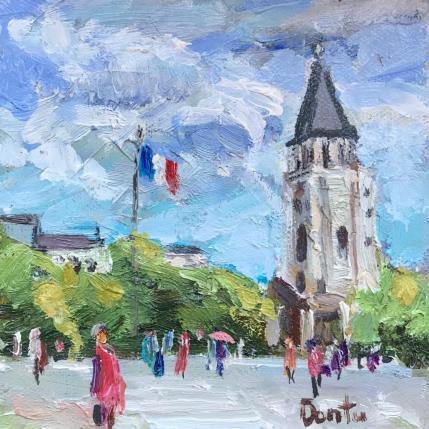 Peinture L’église Saint-Germain de Près par Dontu Grigore | Tableau Figuratif Huile Urbain