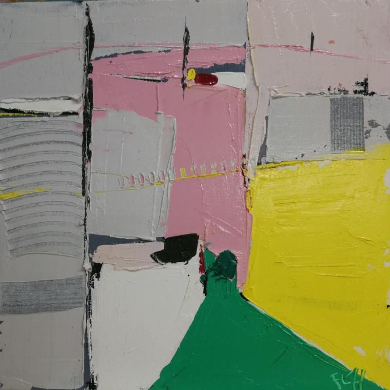Painting L' été en pente douce by L'huillier Françis | Painting Abstract Landscapes Oil