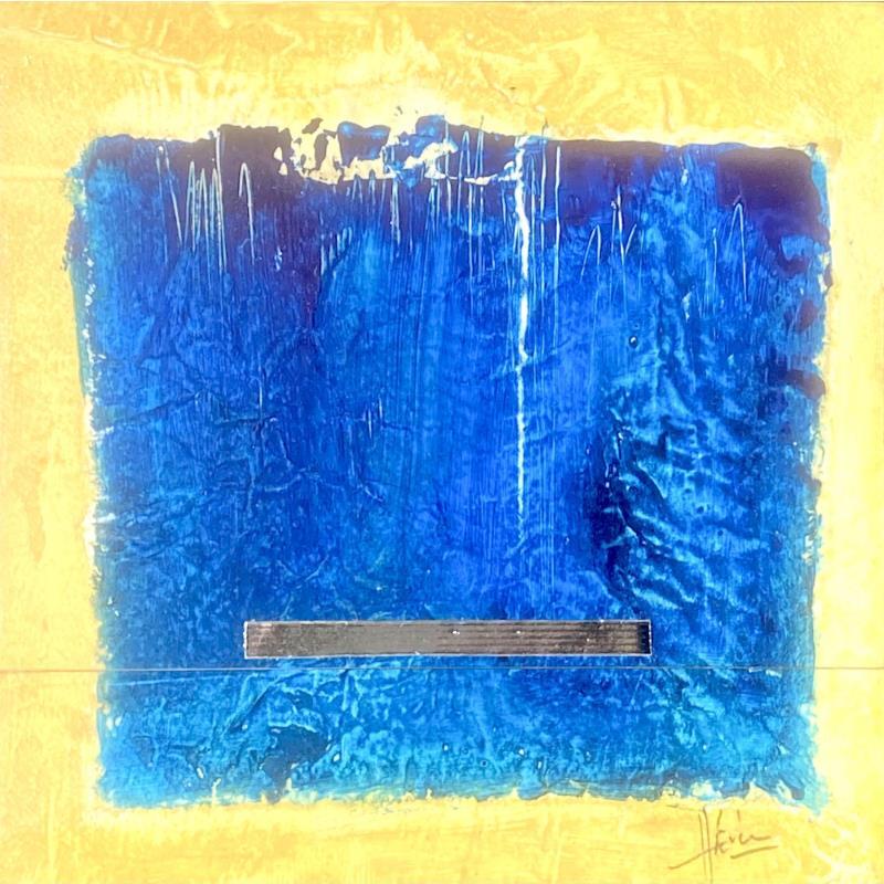 Pintura Abstraction 3203 por Hévin Christian | Pintura Abstracto Minimalista Metal Aceite Acrílico