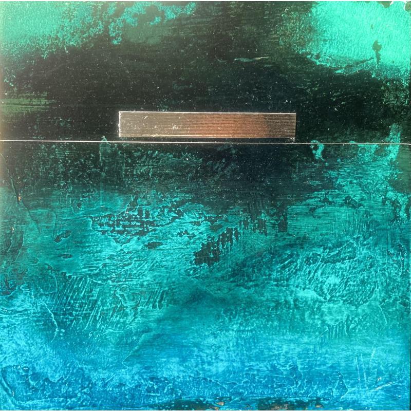 Painting Abstraction 3200 by Hévin Christian | Painting Abstract Minimalist Metal Oil Acrylic