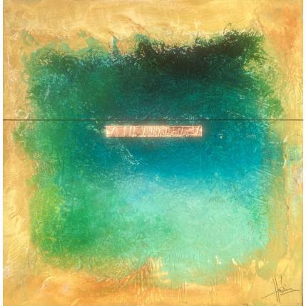 Peinture Abstraction 3188 par Hévin Christian | Tableau Abstrait Acrylique, Huile, Métal Minimaliste