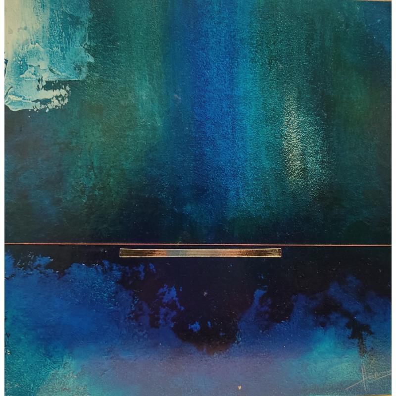 Painting Abstraction 3170 by Hévin Christian | Painting Abstract Minimalist Metal Oil Acrylic